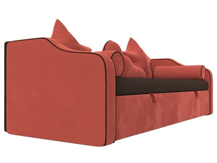 Прямой диван-кровать Рико кораллового цвета - лучшие Прямые диваны в INMYROOM