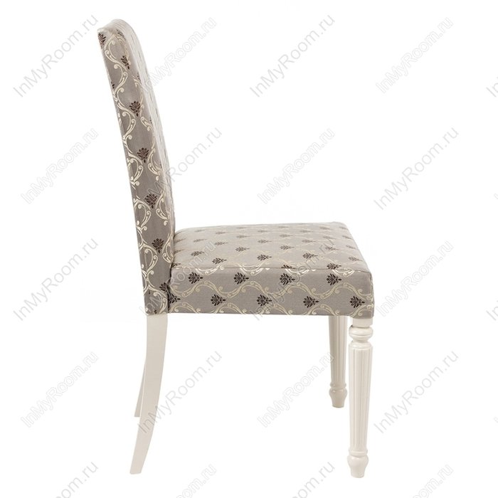 Стул Elle butter white в обивке из ткани серого цвета - лучшие Обеденные стулья в INMYROOM