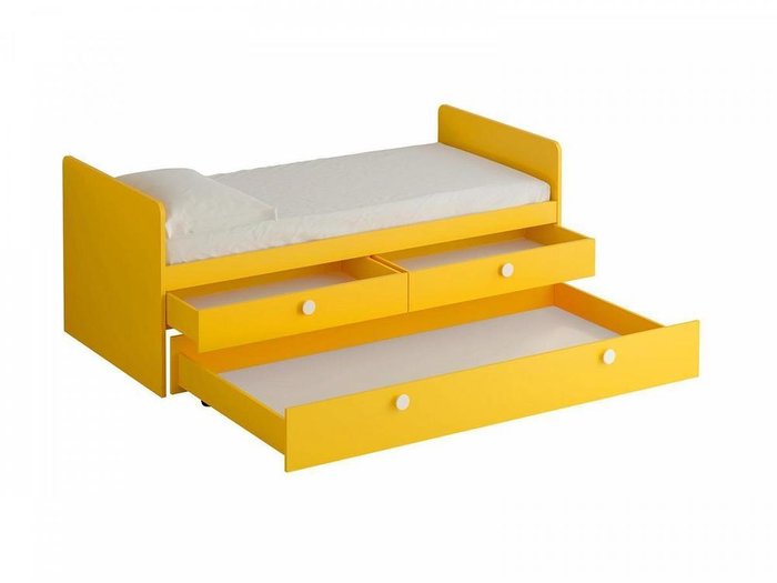 Кровать Bonito желтого цвета 90х200 - купить Двухъярусные кроватки по цене 30470.0