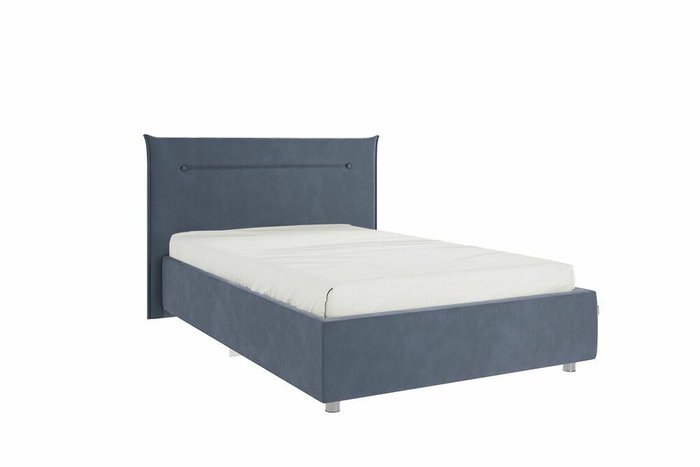 Кровать Альба 120х200 темно-синего цвета без подъемного механизма