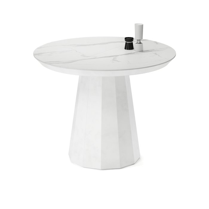 Обеденный стол раздвижной Фаварис белого цвета - лучшие Обеденные столы в INMYROOM