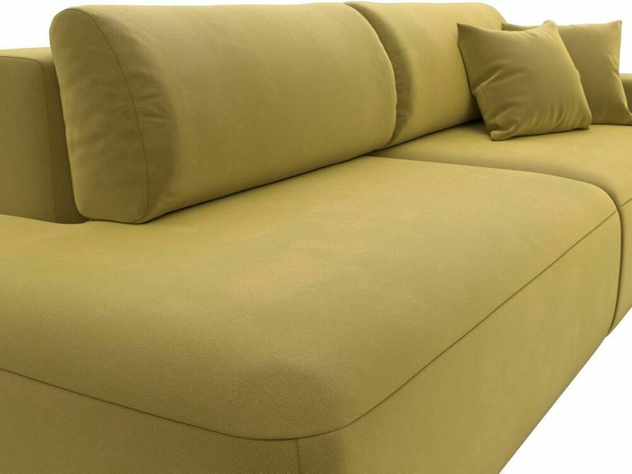 Диван-кровать Лига 036 Модерн желтого цвета с правым подлокотником - лучшие Прямые диваны в INMYROOM