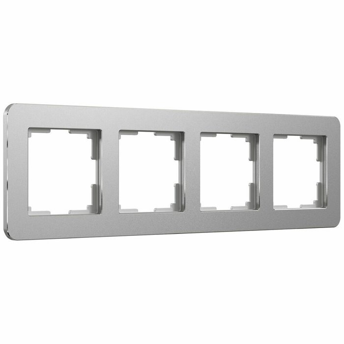 Рамка из металла на 4 поста Platinum алюминий W0042606 Platinum алюминий Рамка из металла на 4 поста Platinum алюминий W0042606 Platinum алюминий