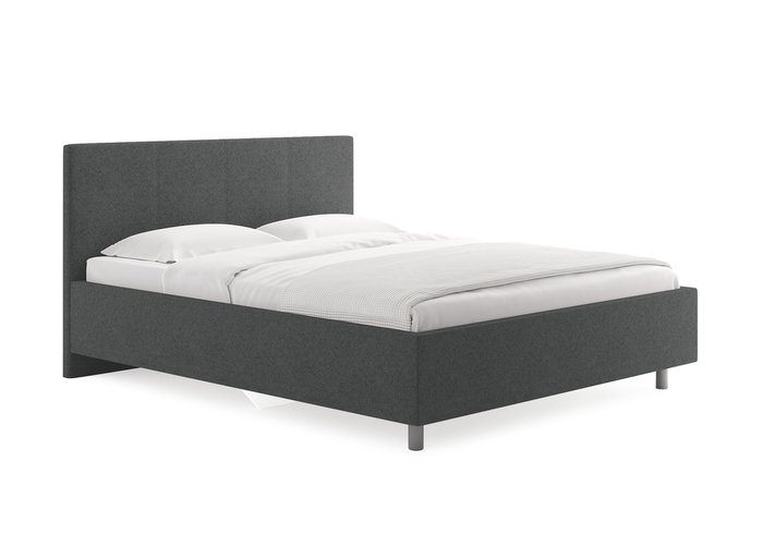 Кровать Prato 160х200 серого цвета без основания и подъемного механизма