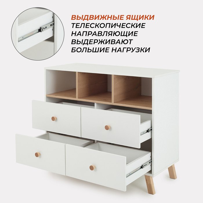 Пеленальный комод Vester белого цвета - купить Детские комоды по цене 21417 Пеленальный комод Vester белого цвета - купить Детские комоды по цене 21417