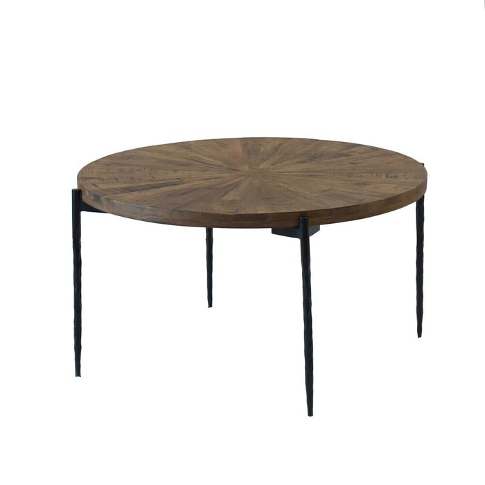 Журнальный столик из массива Васу коричневого цвета