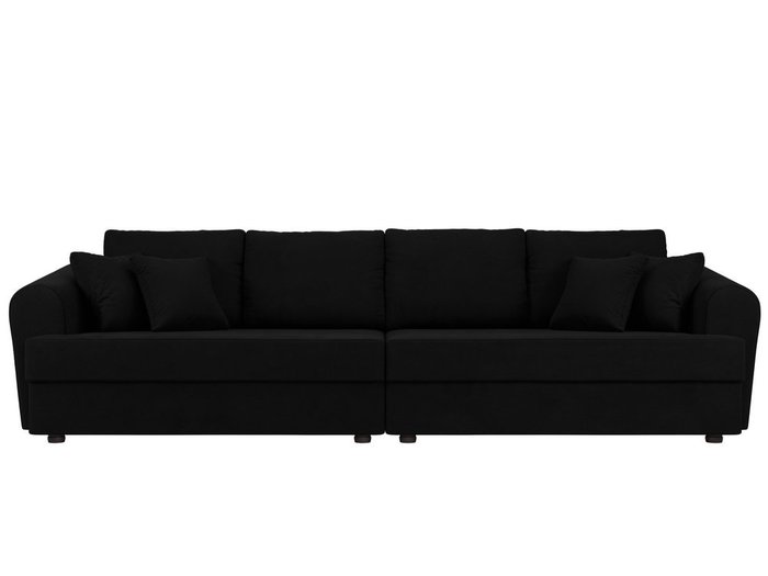 Прямой диван-кровать Милтон черного цвета - купить Прямые диваны по цене 66999.0