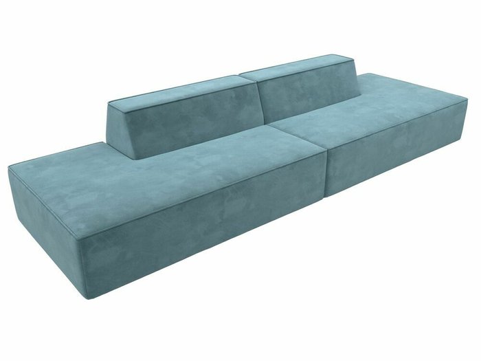 Прямой модульный диван Монс Лофт бирюзового цвета - лучшие Прямые диваны в INMYROOM