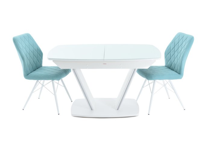 Стол раскладной Дрезден белого цвета - купить Обеденные столы по цене 21490.0
