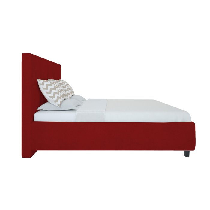 Кровать Royal Black Велюр Красный 140х200 - купить Кровати для спальни по цене 102000.0