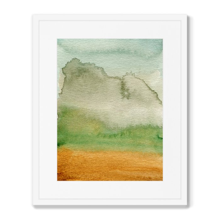 Репродукция картины в раме Clouds descend on the mountains - купить Картины по цене 8199.0
