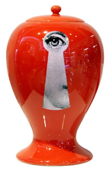 Декоративная ваза с крышкой Serratura Red Mini - купить Вазы  по цене 12320.0