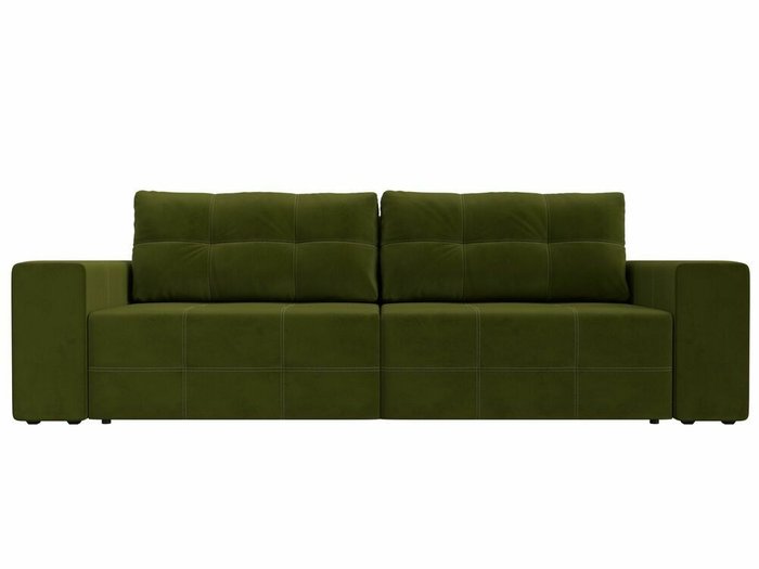 Прямой диван-кровать Перри зеленого цвета - купить Прямые диваны по цене 55999.0