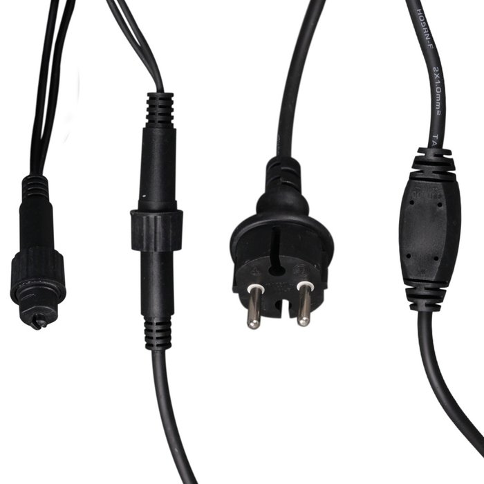A-057A BL/W FLASH гирлянда светодиодная 5х0,6м 180LED в виде "бахрома" , провод черный,морозостойк. - купить Гирлянды по цене 6610
