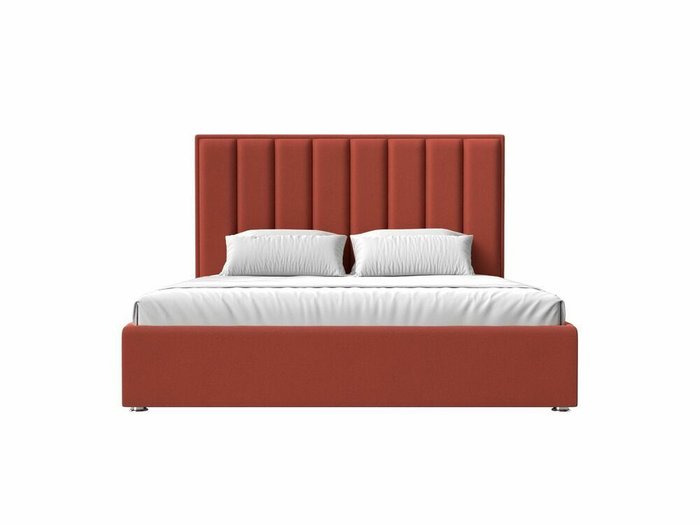 Кровать Афродита 200х200 кораллового цвета с подъемным механизмом - купить Кровати для спальни по цене 95999.0