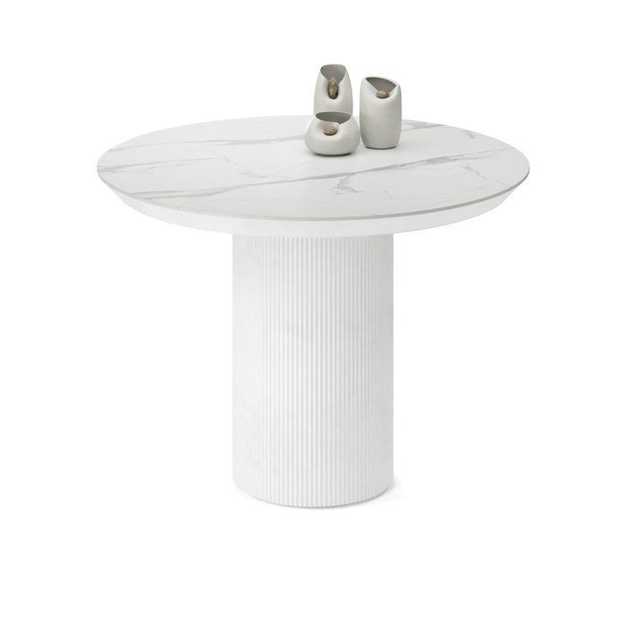 Обеденный стол раздвижной Вега белого цвета - лучшие Обеденные столы в INMYROOM