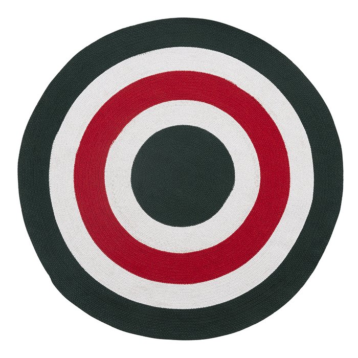 Ковер из хлопка target из коллекции Ethnic 120х120 темно-зеленого цвета Ковер из хлопка target из коллекции Ethnic 120х120 темно-зеленого цвета