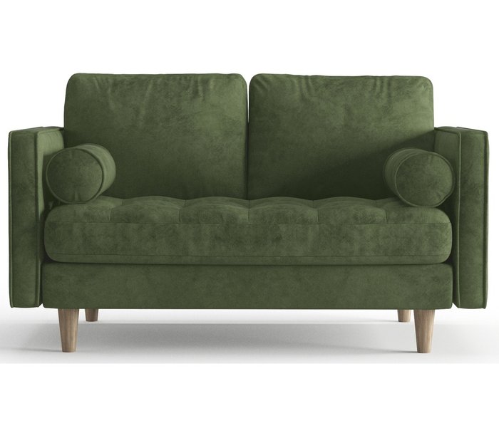 Диван из велюра Асгард темно-зеленого цвета - купить Прямые диваны по цене 29990.0