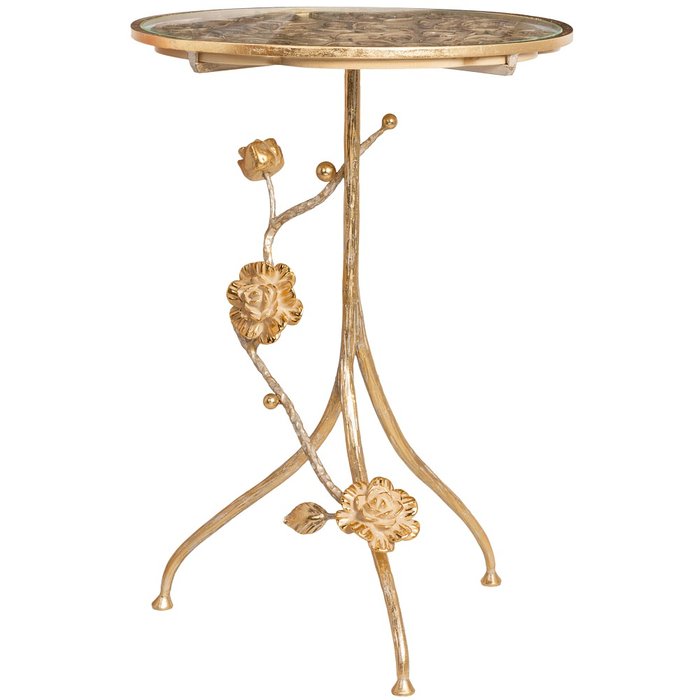 Столик кофейный Роза Сангрия золотого цвета - купить Кофейные столики по цене 14566.0