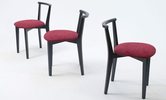 Стул Франк ПМ красно-черного цвета - купить Обеденные стулья по цене 6490.0