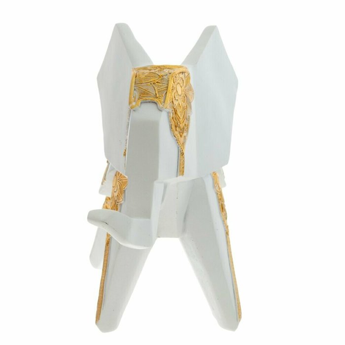Фигурка декоративная Слон бело-золотого цвета - купить Фигуры и статуэтки по цене 3970.0