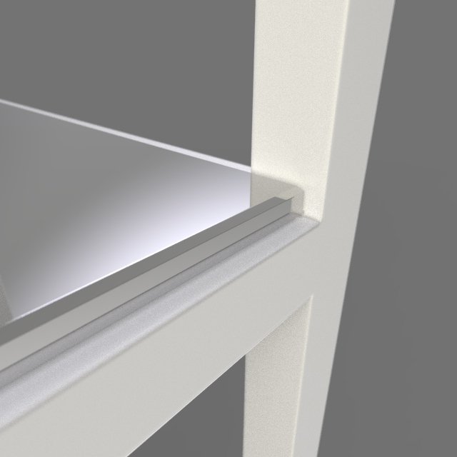 Стеллаж "Demid" белый с зеркалом (2200х1100х300) - лучшие Стеллажи в INMYROOM