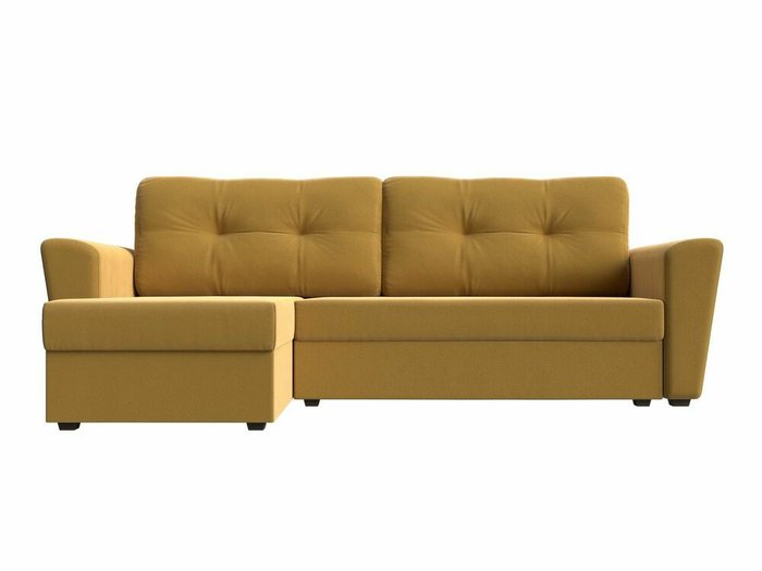 Угловой диван-кровать Амстердам лайт желтого цвета левый угол - купить Угловые диваны по цене 27999.0