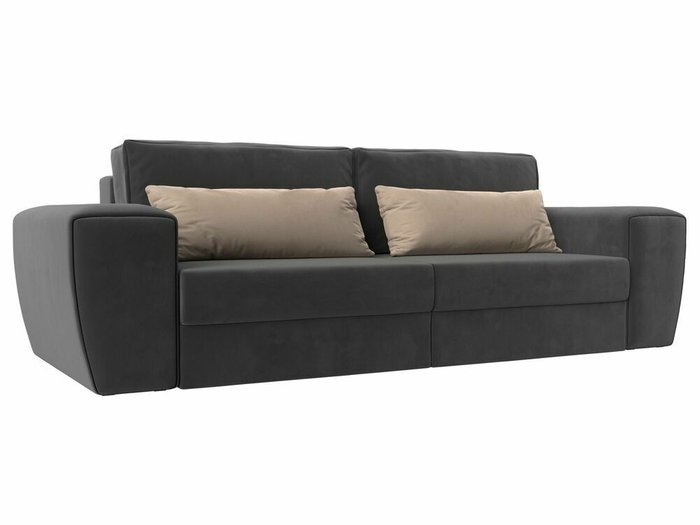 Прямой диван-кровать Лига 008 серого цвета