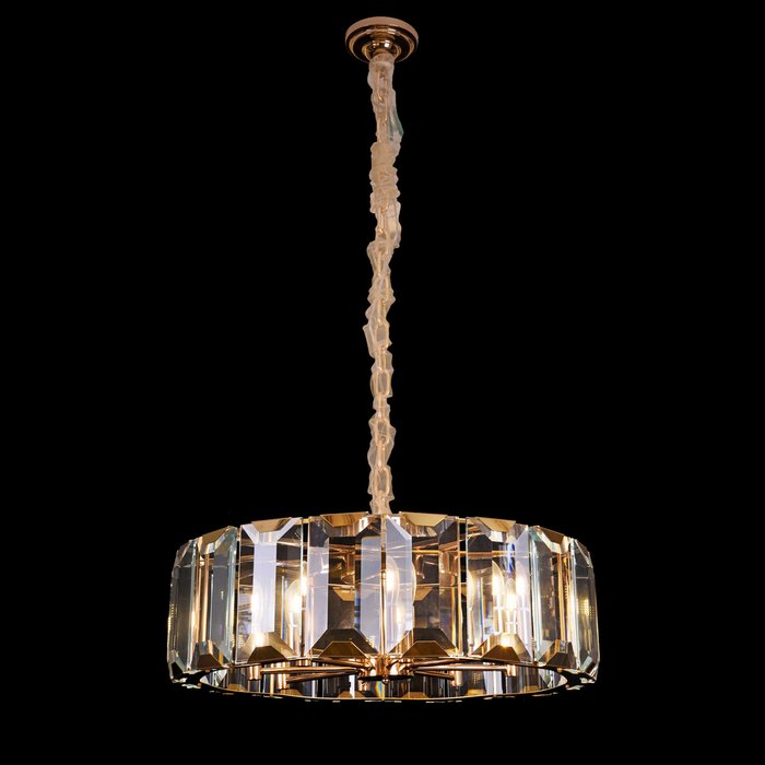 Подвесной светильник Harlow Crystal gold из  прозрачных кристаллов - лучшие Подвесные люстры в INMYROOM
