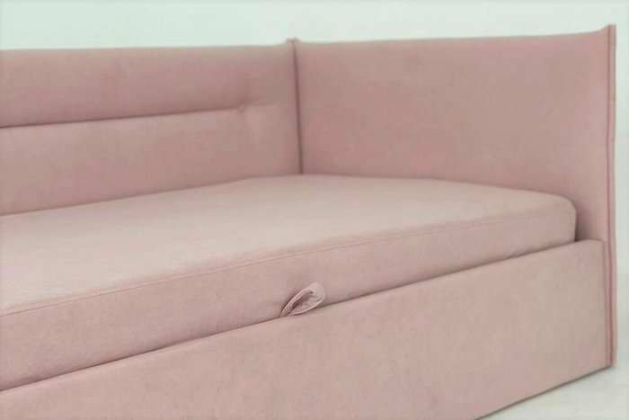 Кровать Альба 90х200 розового цвета с подъемным механизмом - лучшие Кровати для спальни в INMYROOM