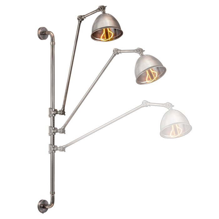 Настенный светильник из латуни серебряного цвета - лучшие Бра и настенные светильники в INMYROOM