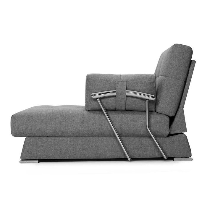 Угловой диван-кровать Дудинка в рогожке серого цвета - лучшие Угловые диваны в INMYROOM