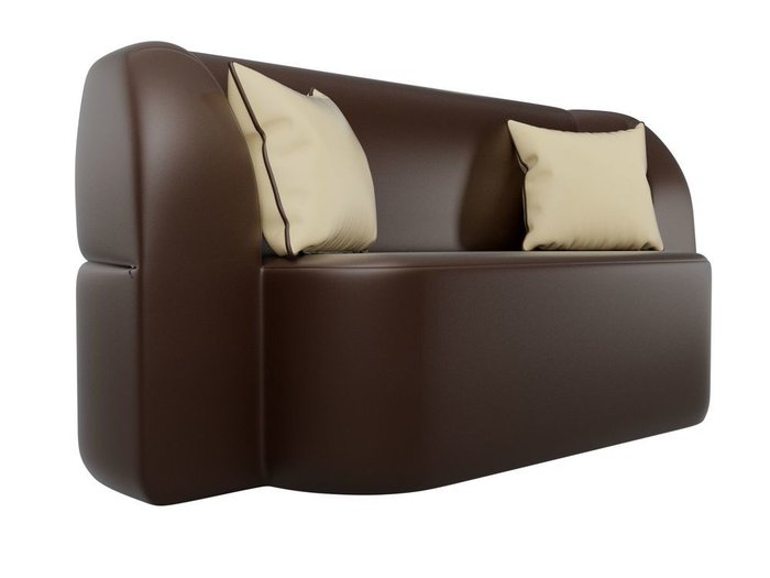 Диван-кровать Томас коричневого цвета (экокожа) - лучшие Прямые диваны в INMYROOM