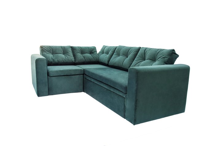 Угловой диван-кровать Louis зеленого цвета - лучшие Угловые диваны в INMYROOM