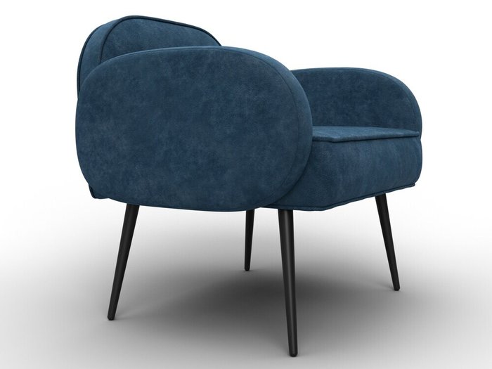 Кресло Лига-086 синего цвета - лучшие Интерьерные кресла в INMYROOM