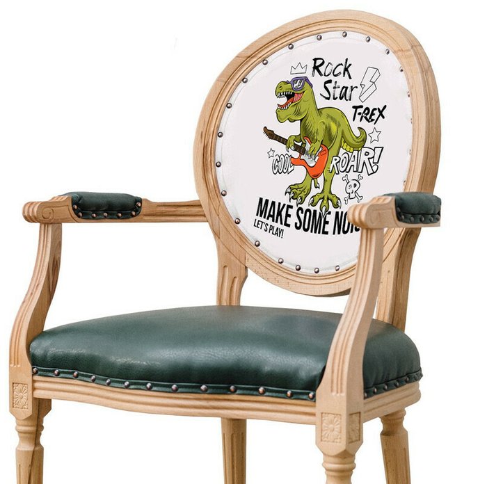 Стул Дино с сидением зеленого цвета - купить Обеденные стулья по цене 26784.0