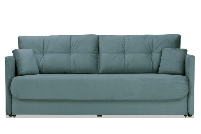 Прямой диван-кровать Шерлок бирюзового цвета