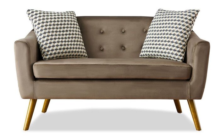 Прямой диван Florence M коричневого цвета - лучшие Прямые диваны в INMYROOM