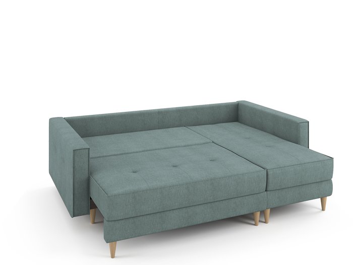Угловой раскладной диван Отто правый мятного цвета - купить Угловые диваны по цене 77700.0