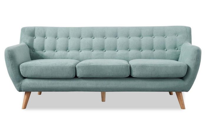Прямой диван Copenhagen бирюзового цвета