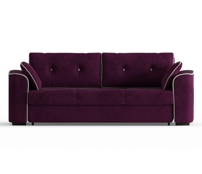 Диван-кровать Нордленд в обивке из велюра фиолетового цвета - купить Прямые диваны по цене 36790.0