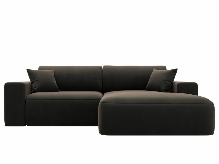 Угловой диван-кровать Лига 036 Классик коричневого цвета правый угол - купить Угловые диваны по цене 86999.0