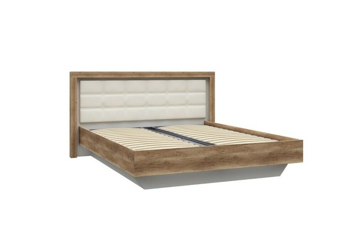 Кровать с подъемным механизмом Николь 160х200 бежевого цвета - купить Кровати для спальни по цене 31498.0