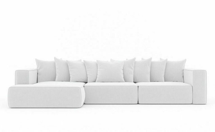 Угловой диван-кровать Норман 353 светло-серого цвета