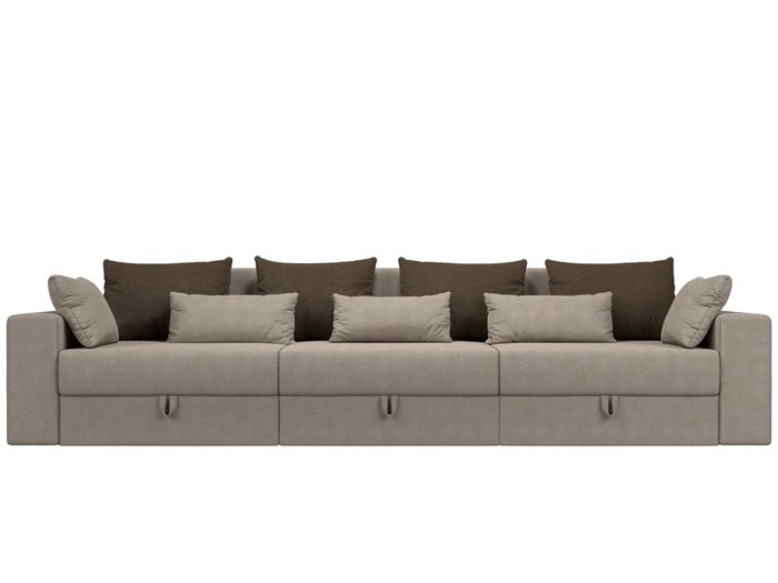 Прямой диван-кровать Мэдисон Long бежево-коричневого цвета - купить Прямые диваны по цене 48990.0