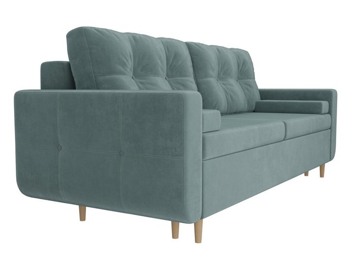 Прямой диван-кровать Кэдмон бирюзового цвета - лучшие Прямые диваны в INMYROOM