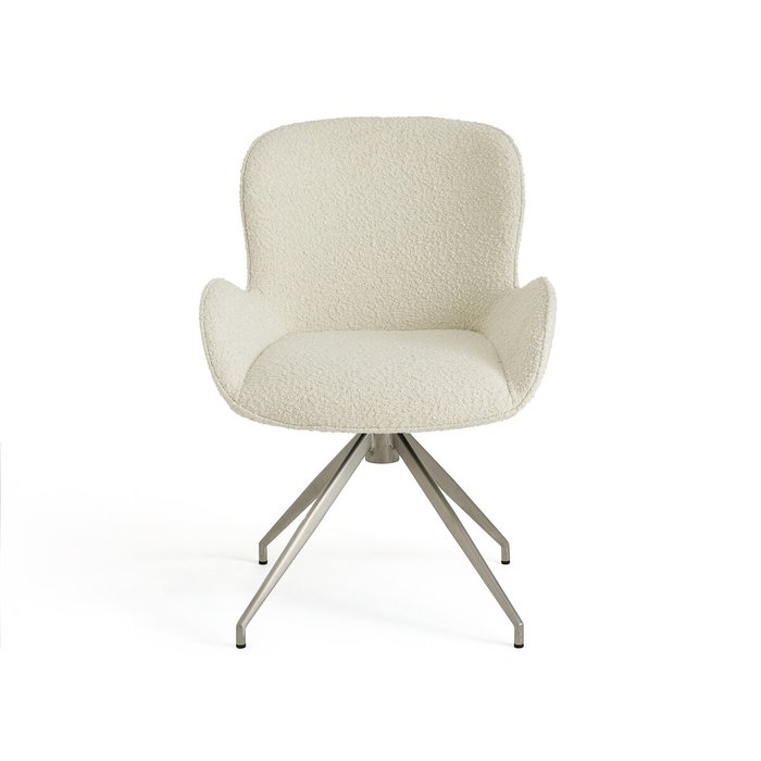 Кресло для столовой из ткани букле Asyar бежевого цвета - купить Интерьерные кресла по цене 37344.0