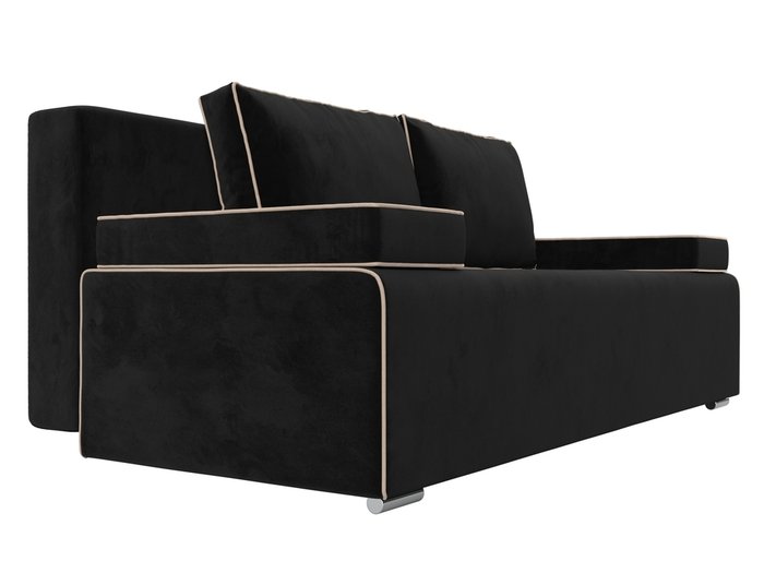 Прямой диван-кровать Фидель черно-бежевого цвета - лучшие Прямые диваны в INMYROOM