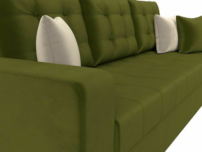 Прямой диван-кровать Ливерпуль зеленого цвета - лучшие Прямые диваны в INMYROOM