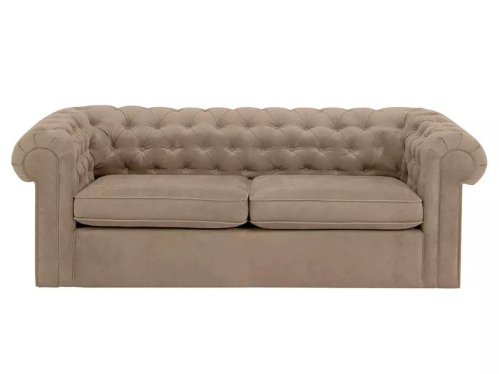Диван-кровать Chesterfield коричневого цвета